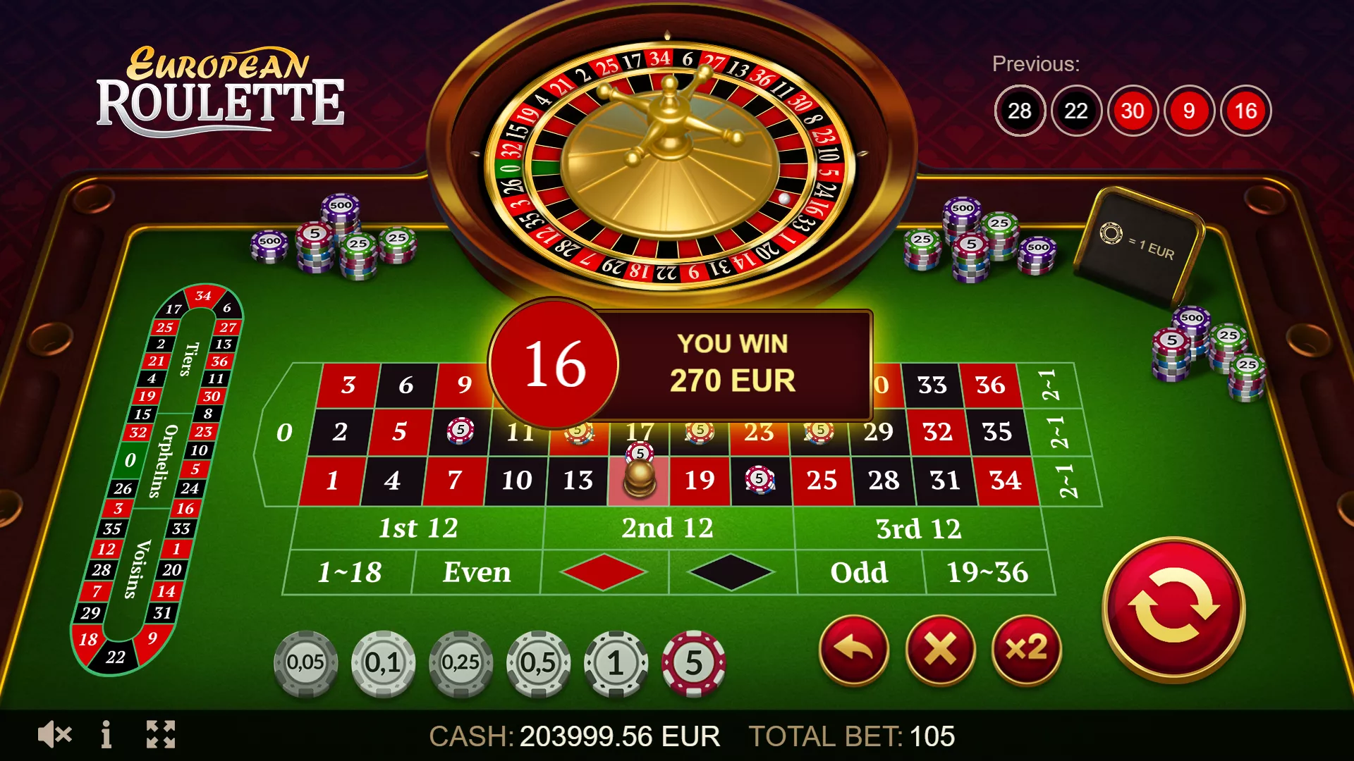 European roulettePLAY FREE